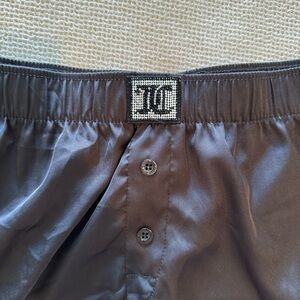 Juicy Couture Black Silk Lounge Bottoms